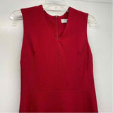 M.M.Llafleur Size 4-XS Women's Red Solid Fit And Flare Dress