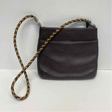 Brighton Brown Leather Pebbled Crossbody Handbag
