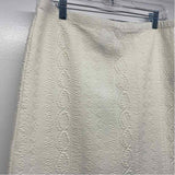 J.McLaughlin Size L-10 Women's Off White Brocade Pull On Skirt