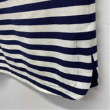 Lafayette 148 Size M Women's Navy-White Stripe Dress