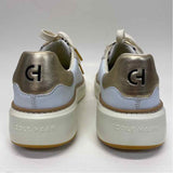 Cole Haan Size 7.5 Women's Beige-White Patchwork Lace Up Sneakers