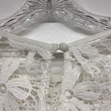 Bisou Bisou Size 6-S Women's White Crochet Sleeveless Dress