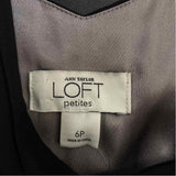 Loft Ann Taylor Size 6P-S Women's Black 2 Tone Fit And Flare Dress