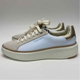 Cole Haan Size 7.5 Women's Beige-White Patchwork Lace Up Sneakers