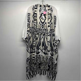 Chico's Size S-M Women's White-Multicolor Pattern Long Sleeve Top