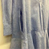 Tuckernuck Size S Women's Blue Tweed Button Up Shirt Dress