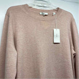 Vince Size Xl Women's Light Pink Solid Pullover Sweater
