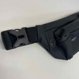 Gaston Luga Black Solid Polyurethane Fanny Pack