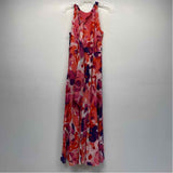 Eliza J Size 8-M Women's Coral-Multi Pattern Maxi Dress