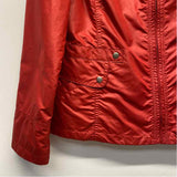 Zenergy By Chico's Women's Size 1-M Red Solid Zip Up Jacket