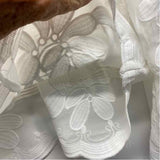Bishop + Young Size M Women's White Solid Flare Sleeves Blouse