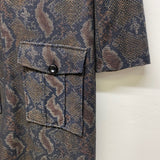 Worth Size 10-M Women's Brown-Multi Pattern Long Sleeve Dress