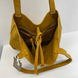 Madewell Yellow Suede Solid Shoulder Handbag