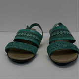 Munro Size 7 Women's Aqua Braided Slingback Sandals
