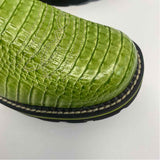 Ariat Fatbaby Size 7 Women's Blue-Lime Animal Print Western Boots
