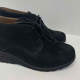 Dansko Size 38-7.5 Women's Black Solid Wedge Booties