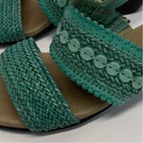 Munro Size 7 Women's Aqua Braided Slingback Sandals