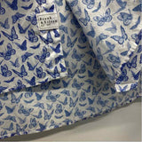 Frank & Eileen Est 1947 Size L Women's Blue-White Print Button Up Shirt