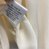 St. John Size L Women's Offwhite Solid Cold Shoulder Blouse