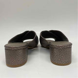 Vince Size 7 Women's Copper Pebbled Slide Sandals