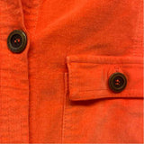 Fresh Produce Women's Size M Orange Solid Button Up Jacket