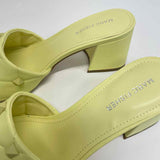 Marc Fisher Size 9 Women's Lime Studs Slip On Sandals