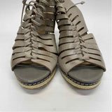 Circa Joan & David Size 8 Women's Taupe Solid Wedge Shoes