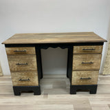 Black Wood Distressed Desk