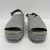 Camper Size 38-7.5 Women's Light Gray Solid Slingback Sandals