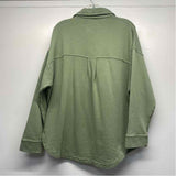 Z Supply Women's Size M Green Solid Button Up Jacket
