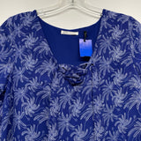 Lpb Woman Size S Women's Blue-White Pattern Shift Dress