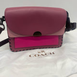 Coach Burgundy Colorblock Leather Crossbody Handbag