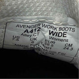 Avenger Work Boots Size 7.5 Women's White Solid Lace Up Sneakers