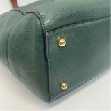 Bass Green Faux Leather Pebbled Tote Handbag w Crossbody Handbag and Wristlet