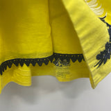 Moulinette Soeurs Size 4 Women's Yellow Embroidered Fit And Flare Dress