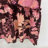 Intimately Free People Size L Women's Burgundy-Pink Pattern Maxi Dress