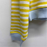 We the Free Women's Size M Yellow-Multicolor Stripe Crew Neck Sweatshirt
