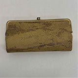Hobo Tan Leather Cutout Clam Shell Clutch