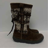 Clarks Size 6.5 Women's Brown-Tan Patchwork Shearling Boots