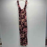 Intimately Free People Size L Women's Burgundy-Pink Pattern Maxi Dress