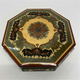 Green-Brown Wood Lacquer Wind Up Music Box