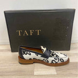 Taft Shoe Size 41.5- 8.5 White-Black Leather Men's Men's Shoes