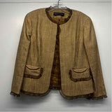 Dana Buchman Women's Size 8-M Tan Tweed Single Button Jacket