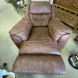 Southern Motion Solid Brown Faux Leather Electric Recliner with power head