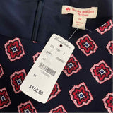 Brooks Brothers Size 14-L Women's Navy-Red Pattern Shift Dress