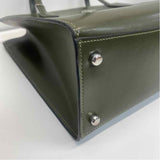 Coach Green Leather Solid Tote Handbag