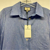 Tuckernuck Size S Women's Blue Tweed Button Up Shirt Dress