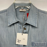 Adriano Goldschmied Size M Women's Light Blue Washed Button Up Dress