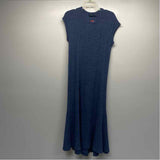 Polo by Ralph Lauren Size Xl Women's Blue Tweed Fit And Flare Maxi Dress