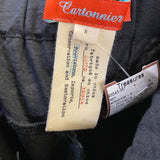 Cartonnier - Anthropologie Size S- 2/4 Women's Black Solid Cuff Capri